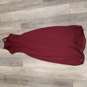 David Bridal Micro-Pleated Mesh Halter